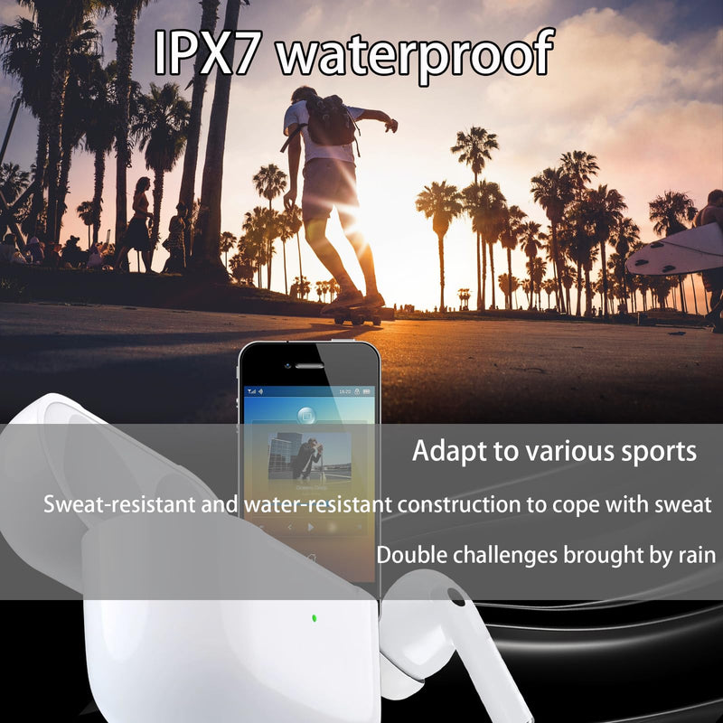 Wireless Earbuds Active Noise Cancelling, 40H Bluetooth 5.3 Headphones IPX7 | Active Noise Cancelling, 40H Playtime, Bluetooth 5.3, IPX7 Waterproof, Hi-Fi Stereo, In-Ear, USB-C Fast Charging, Universal Cloud white
