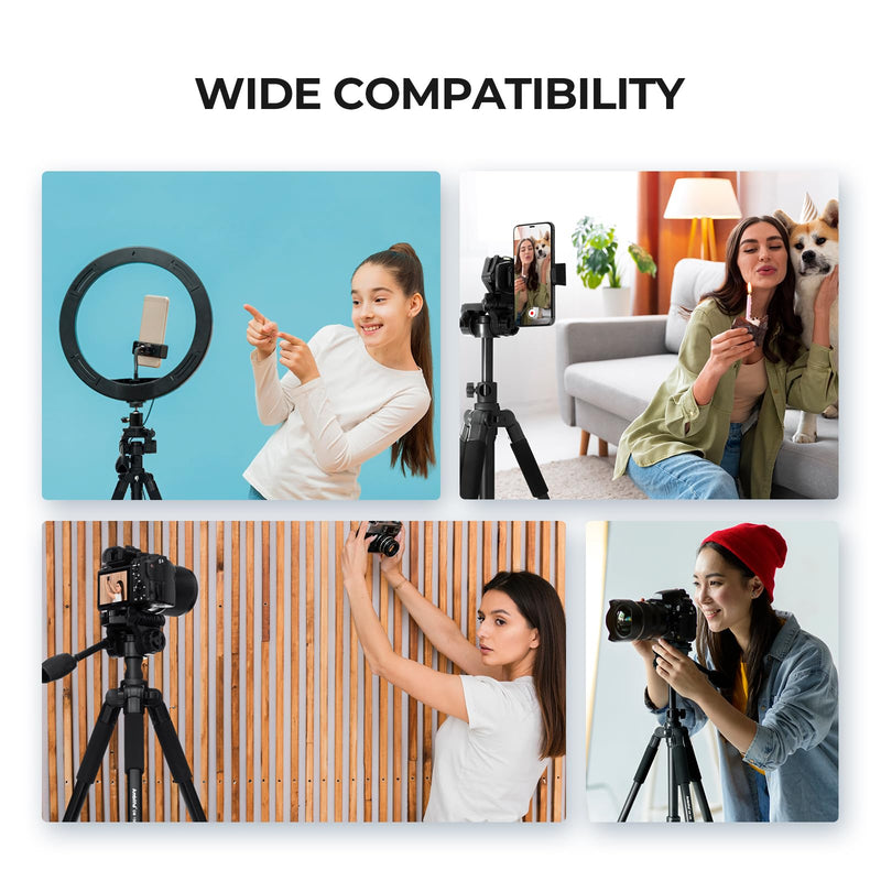 Ambitful 62" Professional Camera Tripod | Removable Horizontal Mount for DSLR/Phone/Camcorder/Spotting Scopes, Tall Video Recording