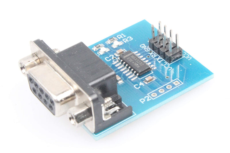 NOYITO MAX3232 Serial Port Module 3.3V 5V RS232 to TTL Module with Communication Indicator (Pack of 2)
