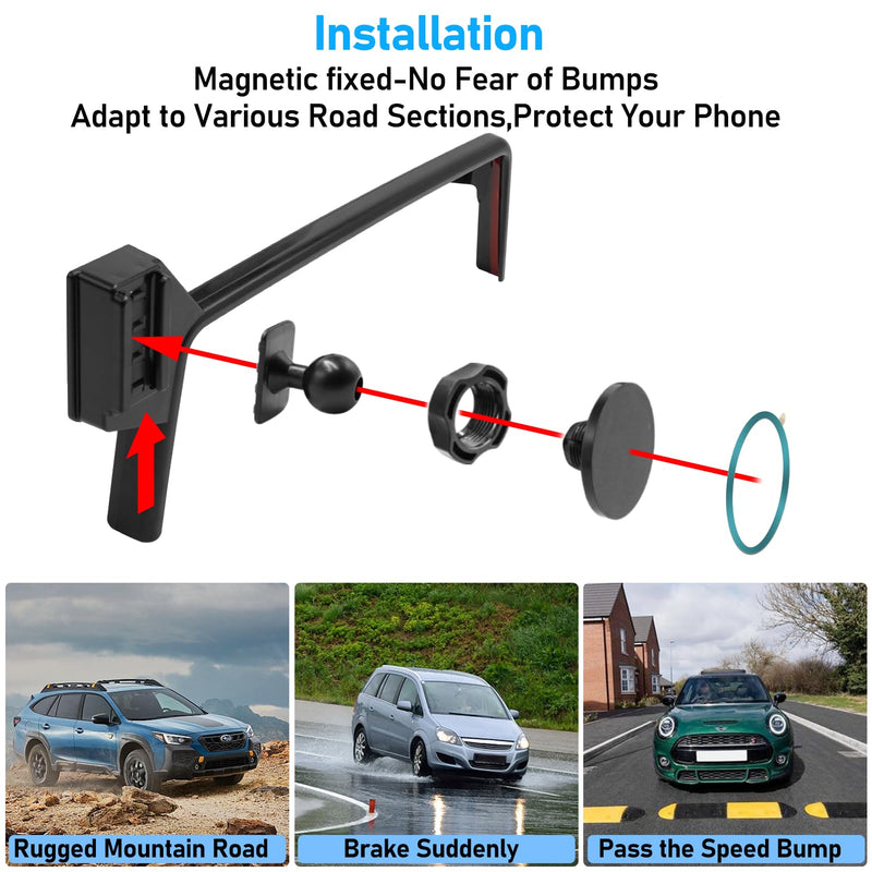 for Chevy Suburban Tahoe/GMC Yukon Magnetic Phone Holder 2021-2024 | Cell Phone Mount Automobile Cradles for 10.2 inch Touch Screen,360° Rotation Yukon Phone Holder Anti-Shake,Black 19-23 Tahoe Phone Mount 10.2in