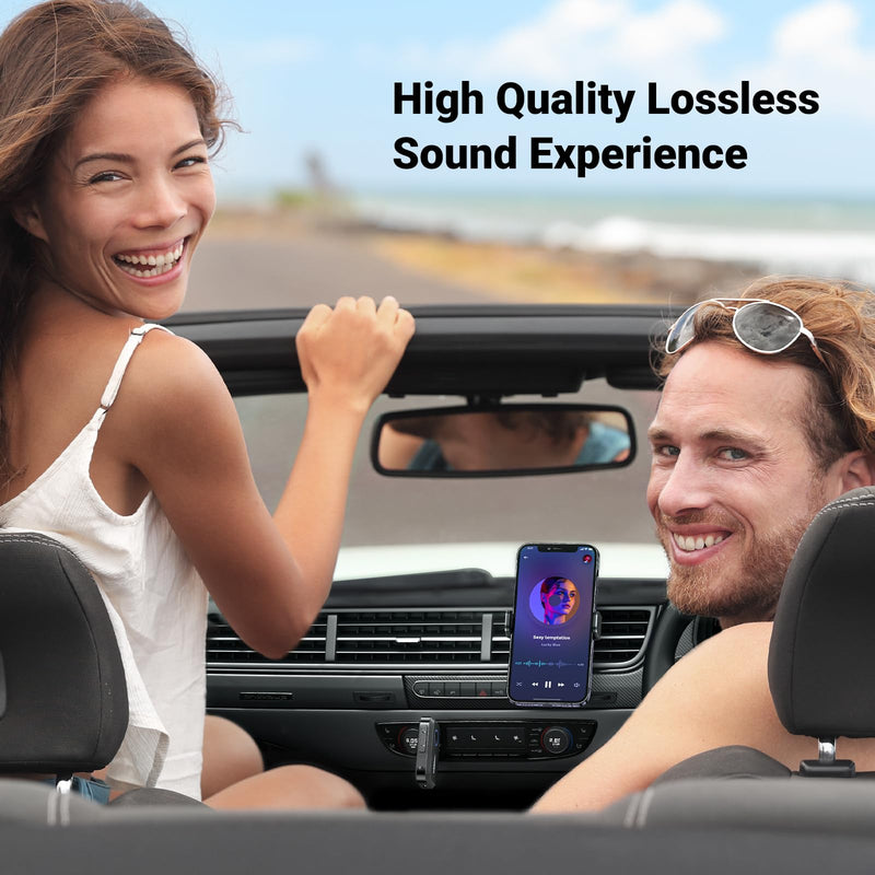 UGREEN 5.3 Aux Bluetooth Adapter for Car, [Greater Connection] Bluetooth Aux Adapter for Car, Bluetooth aux for Wireless Audio Receiver for Home Stereo/Wired Speaker, 15H Battery Life Black