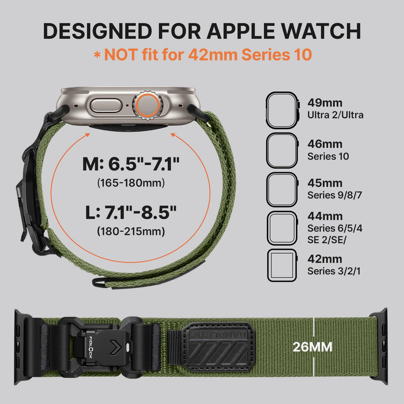 Bandletic Fidlock Magnetic Bands Compatible with Apple Watch