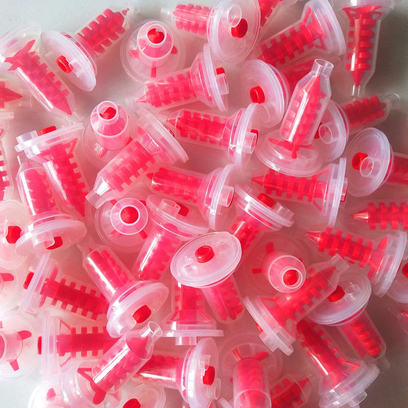 [AUSTRALIA] - Dental Impression Mixing Tips, YOUYA DENTAL 50pcs Dental Intra Oral Tips for Dentistry Materials Mixing Tube Disposable Silicone Rubber Head Lab Products - Pink Large 50Pcs NT7055-Red 