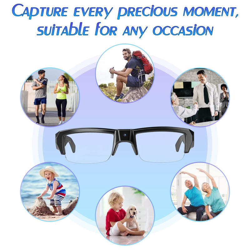 Camera Glasses 1080P Video Recording Outdoor Sport Glasses with Camera 64GB Wearable Smart