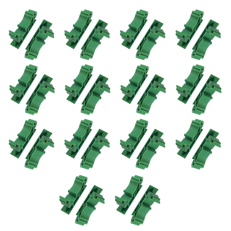 BuxiuGK 20 pieces (10 sets) PCB DIN C45 rail DIN rail adapter plastic with 40 screws for securing and holding circuit boards or electronic switching devices for 35 mm DIN rail