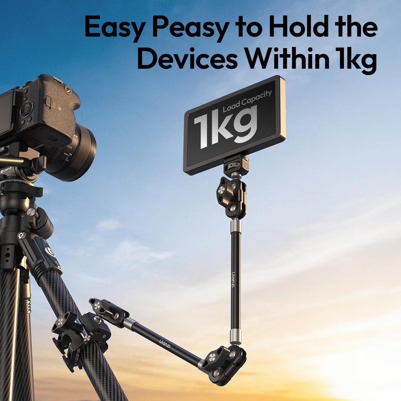 [AUSTRALIA] - ULANZI 22'' CO78 Magic Arm w Desk C Clamp, Camera Mount Articulating Friction Arm w Super Clamp, 1/4" & ARRI Pins, Overhead Phone Mount Holder Stand, 1kg f Phone & Action Cam, Video Light 