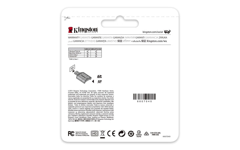 Kingston MobileLite Plus USB 3.2 SDHC/SDXC UHS-II Card Reader (MLP)