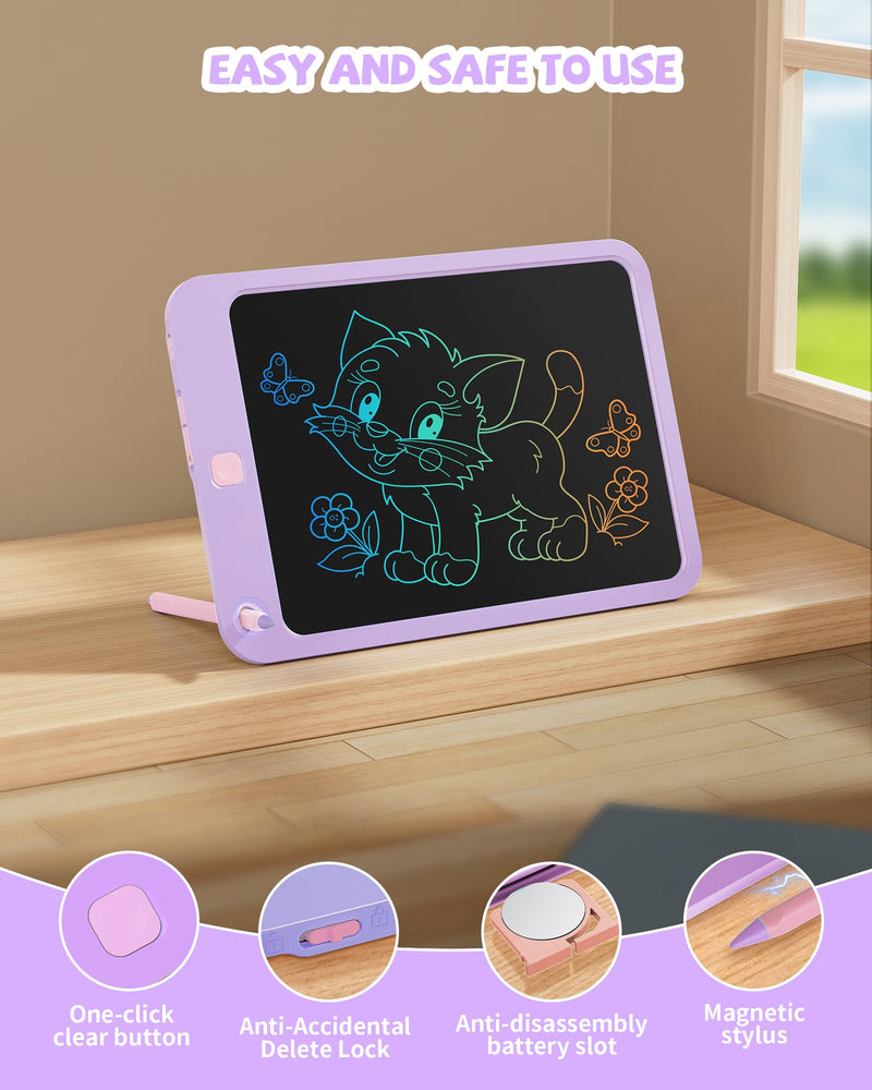 LCD Writing Tablet 10 Inch for Kids(Purple+Green)
