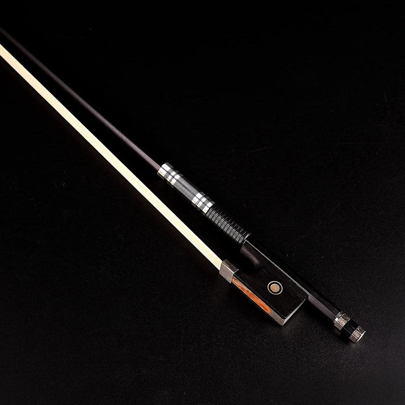 Carbon Fiber Violin Bow 4/4 Full Size Lightweight Fiddle Bow with Deep & Powerful Tone for Advance Level Violins [Carbon Bow 4/4] Carbon bow 4/4 full size