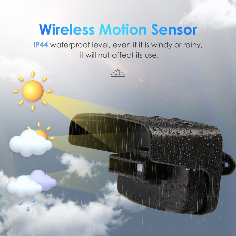 Driveway Alarm, Bistee Wireless Driveway Alarms Weather Resistant Motion Sensor&Detector, Microwave lnfrared Detector Home Security Alert System, 600 FT Range Monitor&Protect Outdoor/Indoor Property 1 Motion Sensor +1 Receiver Black