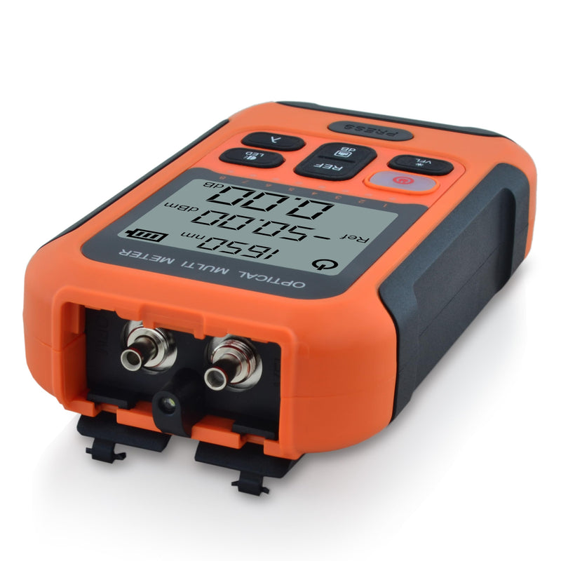 SKYSHL 800~1700nm -50~+26dBm Optical Power Meter and 650nm 30km VFL FTTH Optical Fiber Power Meter with 2.5 mm Universal Plug and FC/UPC-LC/UPC Adapter-SS103PVC12 SS103PVC12(800~1700nm -50~+26dBm)