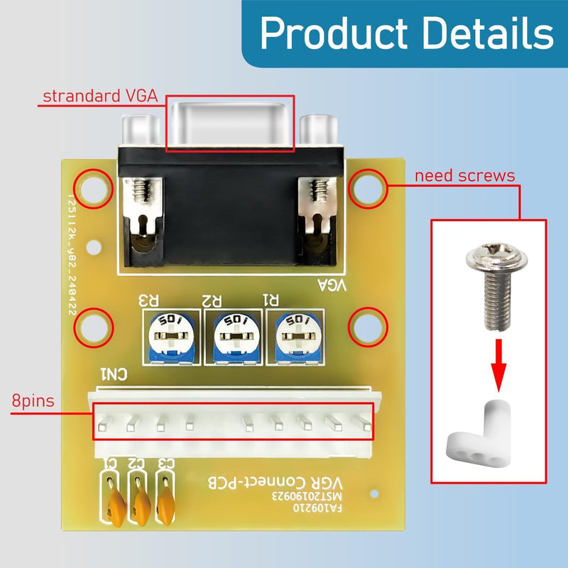 Arcade Monitor Adapter Board CGA to VGA or VGA to CGA Adapter