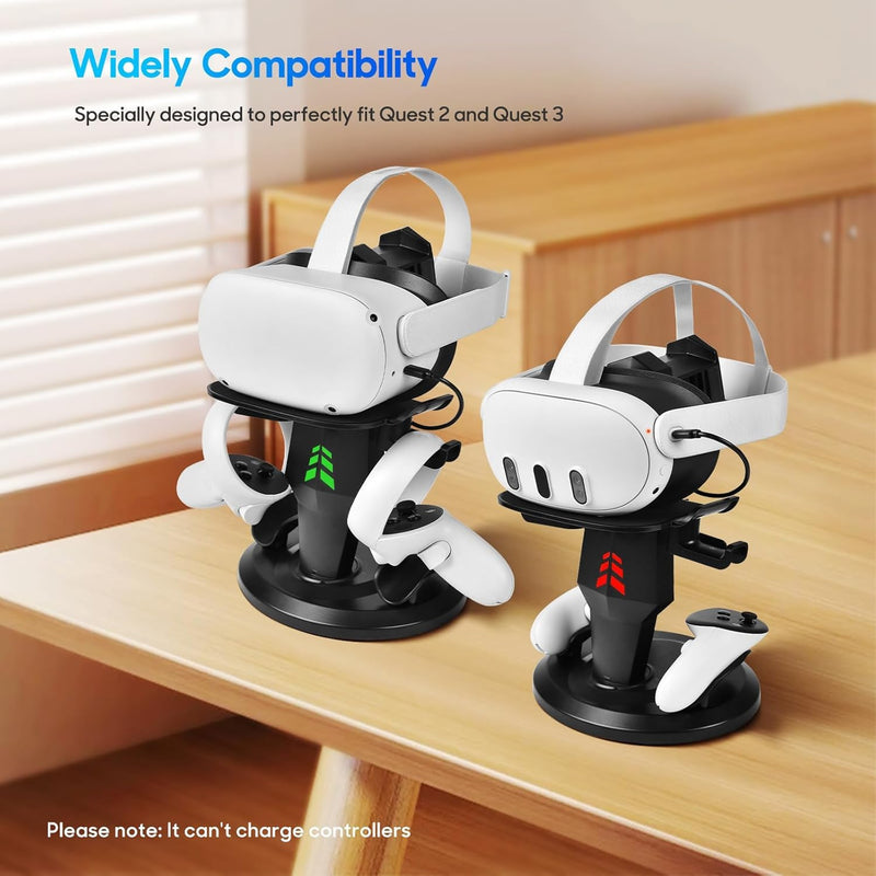 TechKen Quest 2 Face Pad and Charging Station for Quest 2/Quest 3S/Quest 3