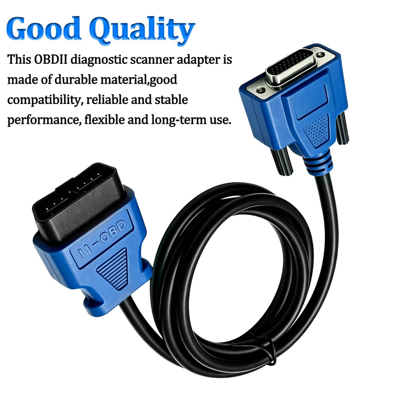 OBD2 OBDII J1962 16-Pin to DB26 Female Cable Adapter Fit for Nexiq USB Link 2 USB Link 3 Fit for J1962 Vehicles