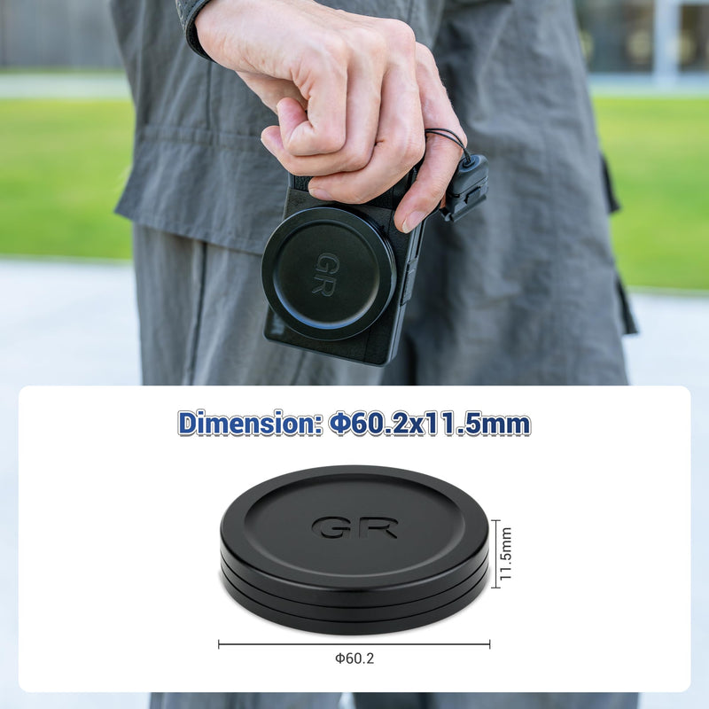 [AUSTRALIA] - JJC Camera Lens Cap for Ricoh GR IV GRIV GR4 GR IV HDF Monochrome with Soft EVA Interior, Aluminium Durable Lens Protector Cover for GR 4 Digital Camera Accessories, Anti-dust and Scratch-Resistant 