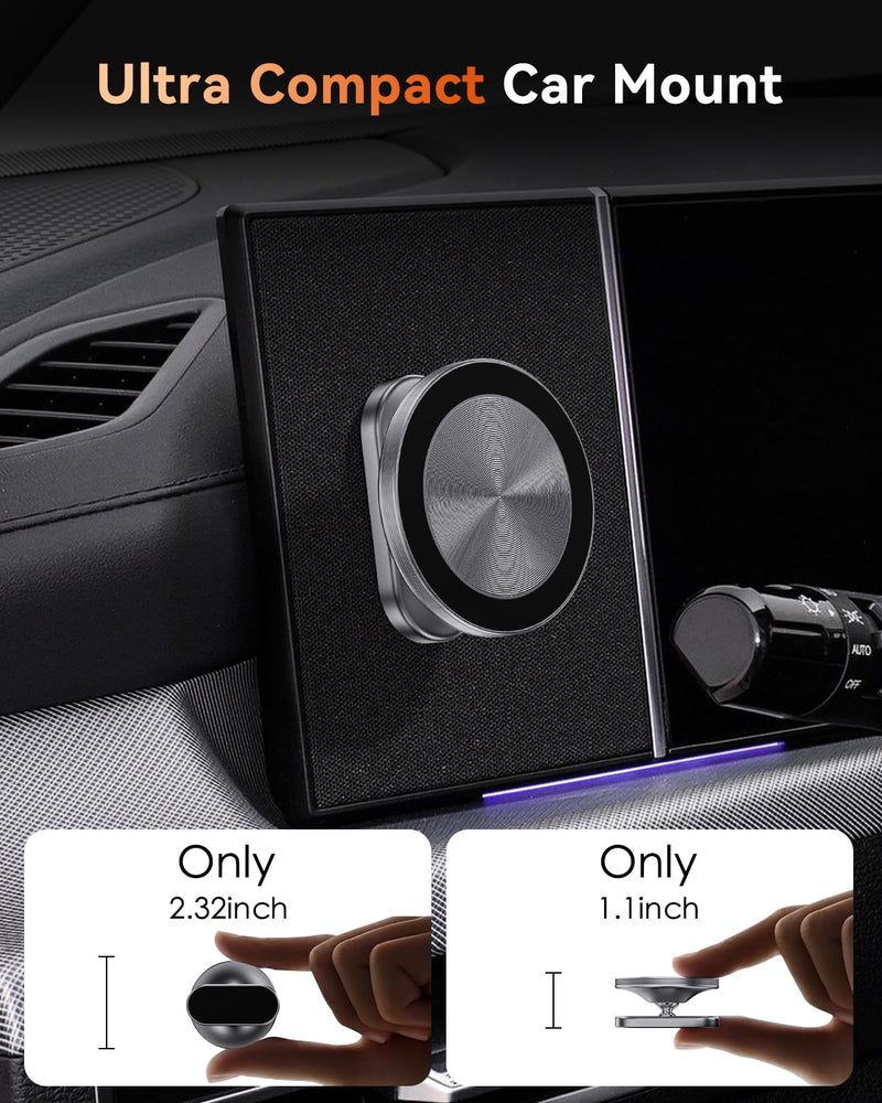 Magnetic Phone Mount for Hyundai Ioniq 5 2022-2025/5 N & Sonata Kona 2024-2025 & Ioniq 9 Metallic Dashboard, Compatible with MagSafe iPhone 17 16 15 14 13 12 Pro Max Plus Mini