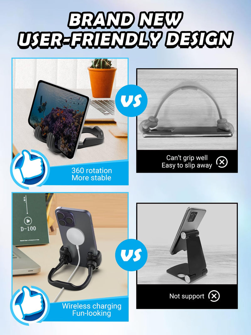 Graduation Gifts for Her Him 2024 College High School Masters Degree Thumbs up Lazy Phone Stand Holder Funny Gadgets Teens Boys Girls Kids Dad Father Mother Husband Wife Adults Men Who Have Everything Black