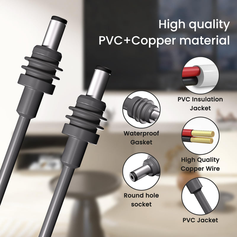[AUSTRALIA] - Starlink Cable 32.8FT, Starlink Mini Replacement Cable for Starlink Mini DC Power Cable Waterproof (10M/32.8FT) Gray 32.8FT/10M 