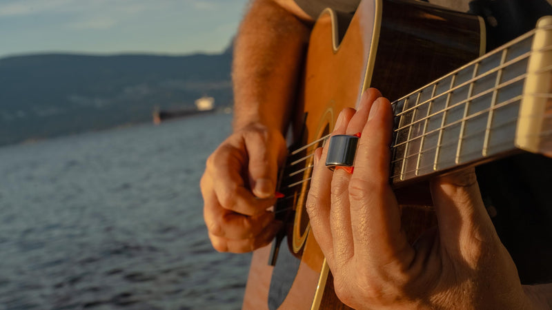 Black Mountain Slide Guitar Rings - Made From Tungsten Steel. Acoustic Guitar Slide, Electric Guitar Slide, Bass, Ukulele, and More. Almost as Hard as Diamond, Smooth Surface Finish, New Invention Regular
