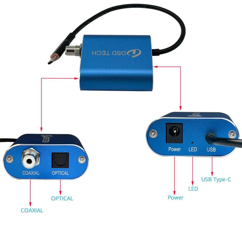 [AUSTRALIA] - DSD TECH SH-AU03A USB to SPDIF Audio Adapter Support DSD64 and 192K 32Bit PCM 