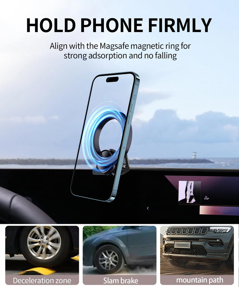 Car Phone Holder for BMW X3 2025 2026 14.9" Screen Magsafe Accessories | Magnetic Cell Phone Mount Clip Compatible with iPhone, 3D fit Stable Dashboard GPS Navigation Bracket Cradle Stand