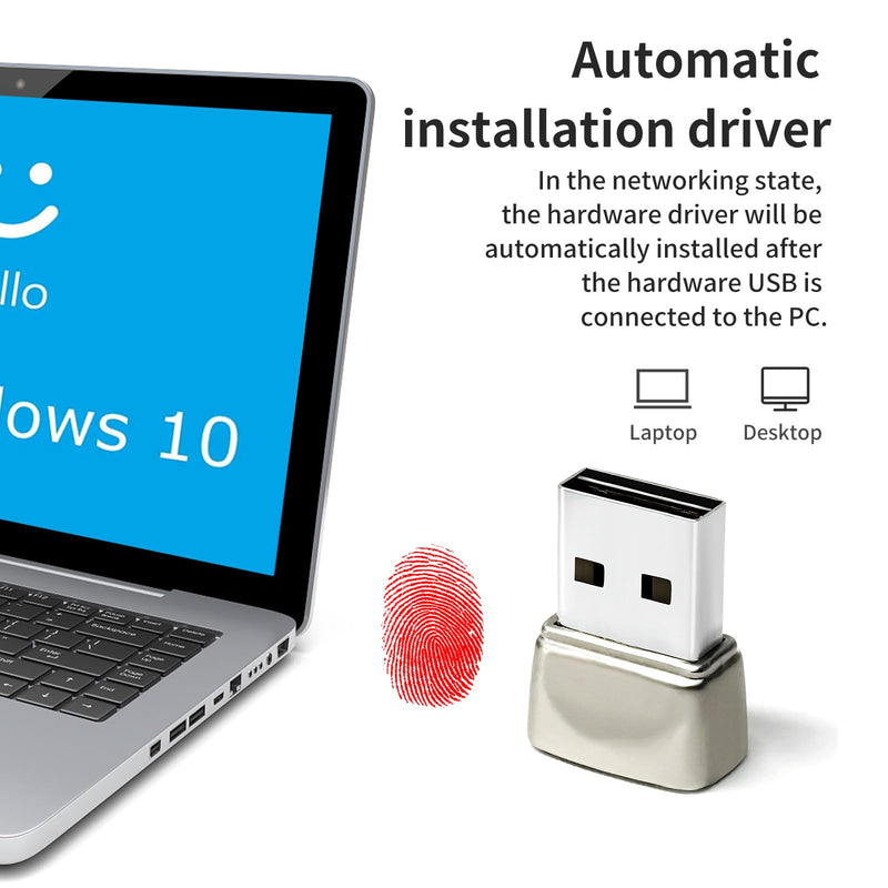 [AUSTRALIA] - USB Fingerprint Reader for Windows10/11, Windows Hello Mini Fingerprint Scanner,Metal Shell Auto Driver Setup-Windows Password-Free Login for PC Laptop 