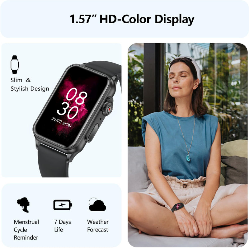 FITVII Fitness Tracker for Women Men, Health and Fitness Wearable with 24/7 Heart Rate, Blood Pressure and Sleep Monitor, Subscription Free Activity Tracker for Android & iPhone