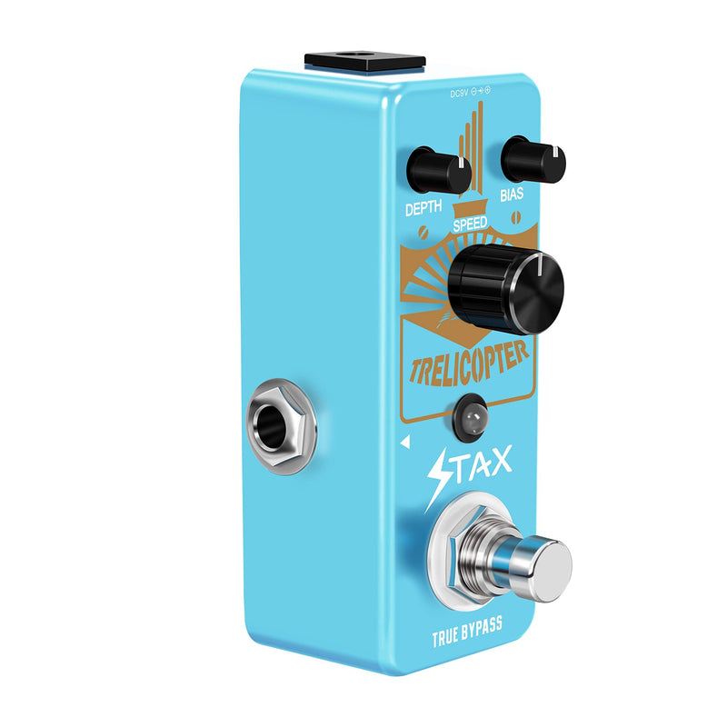 Stax Guitar Tremolo Pedal Trelicopter Effect Pedal For Electric Guitar Mini Size True Bypass