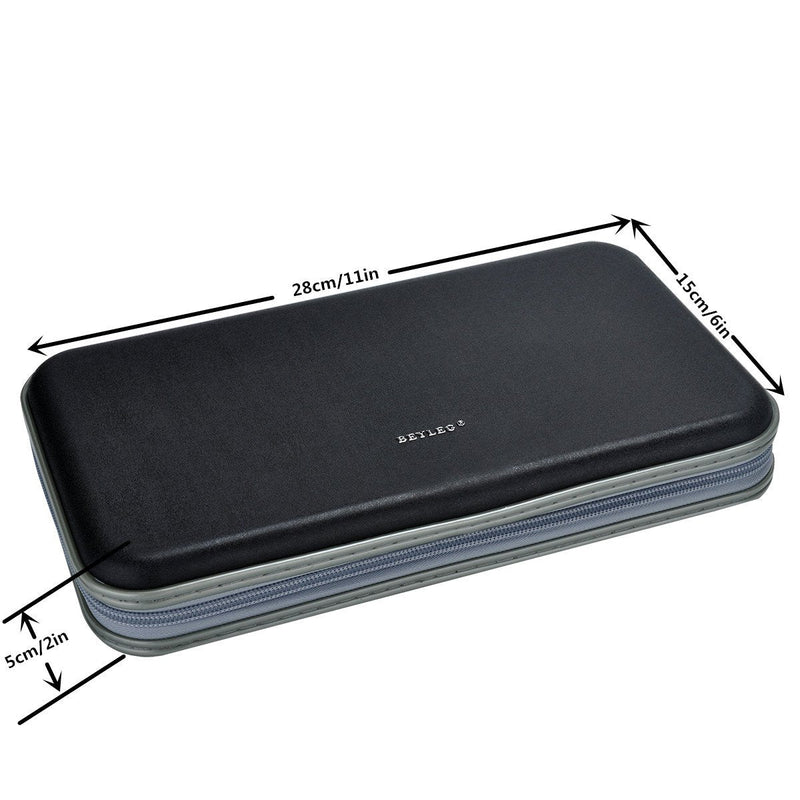 70 Capacity Heavy Duty CD DVD Blu-ray Media case Storage Holder Organizer Wallet (Black) Black