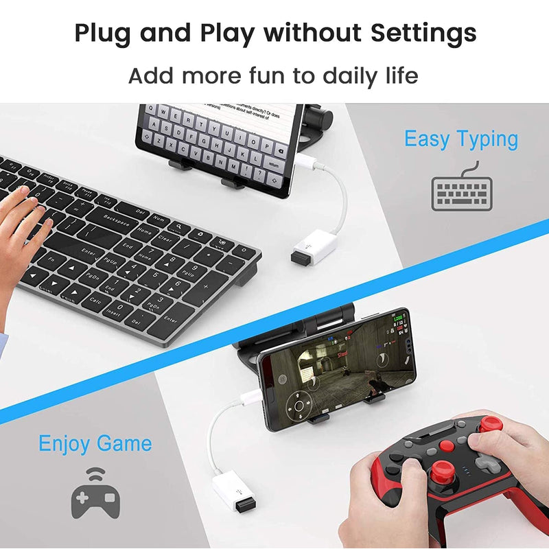 [AUSTRALIA] - USB C to USB 3.0 Adapter [2 Pack], Type C Male to USB Female OTG Cable Thunderbolt3 to USB 3.1 Adapter Compatible with MacBook Pro/Air M2/M1, iPhone 16,15 Pro Max,iPad Pro,Galaxy S24/S23/S22/S21 