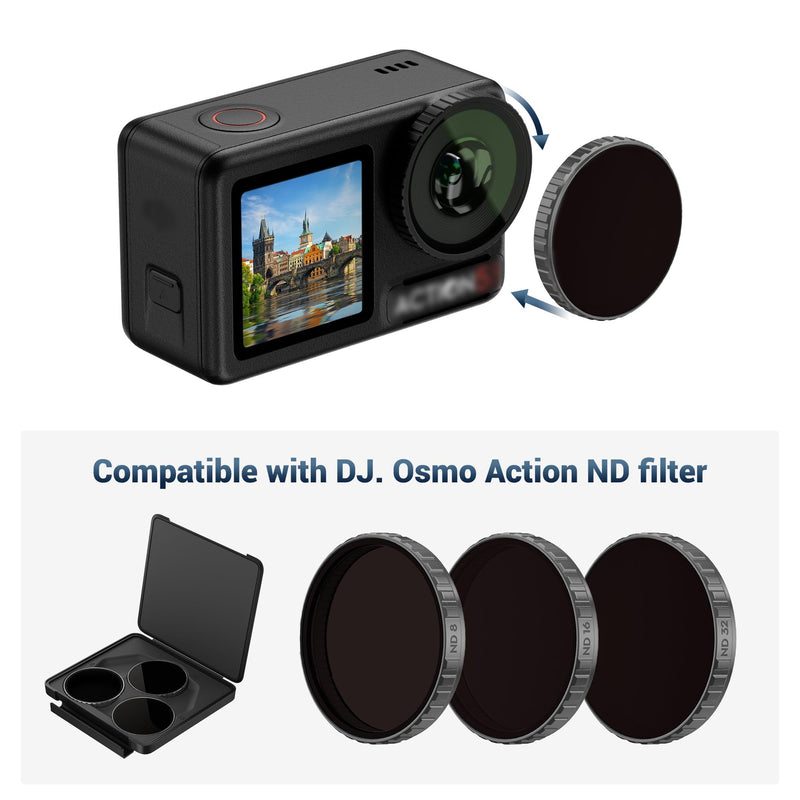[AUSTRALIA] - JJC Screw On UV Filter for DJI Osmo Action 5 Pro 4 Only,with Rubber Lens Cap,Replace OEM Osmo Action 5 Pro Glass Lens Cover,Multi Coated HD Optical Glass,Absorb Ultraviolet Light & Reduce Bluish Cast Ultraviolet Filter 