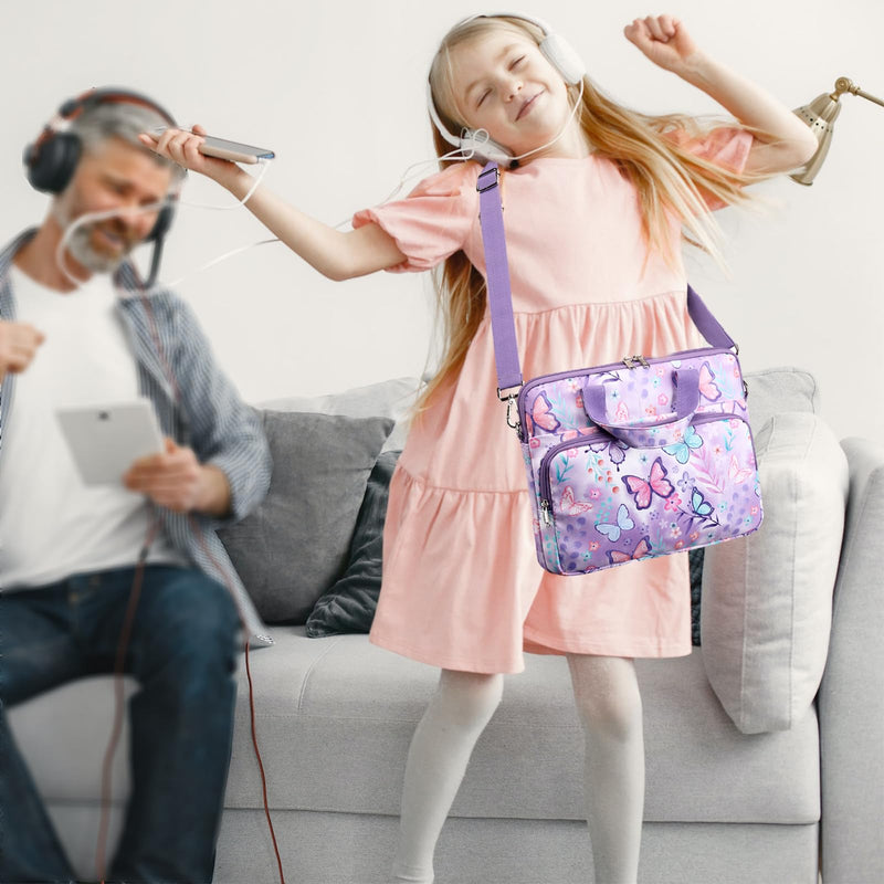 Octsky Tablet Sleeve Bag Kids Tablet Carrying Sleeve Bag 12.5 Inch Tablet Protective Bag with Shoulder Strap, Soft Lining Galaxy Purple