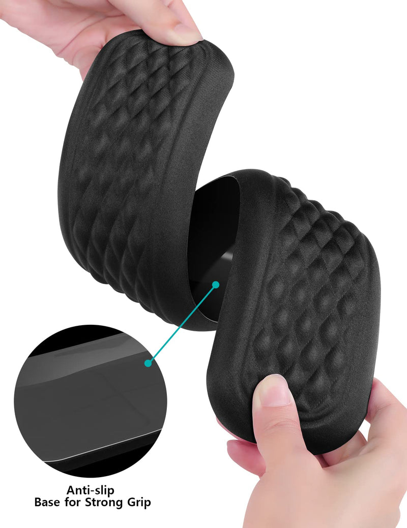 VAYDEER Keyboard and Mouse Wrist Rest Pad Set Padded Memory Foam Hand Rest Support for Office, Computer, Laptop, Mac Typing and Wrist Pain Relief and Repair(Large Set) Large keyboard wrist rest + Small mouse wrist rest