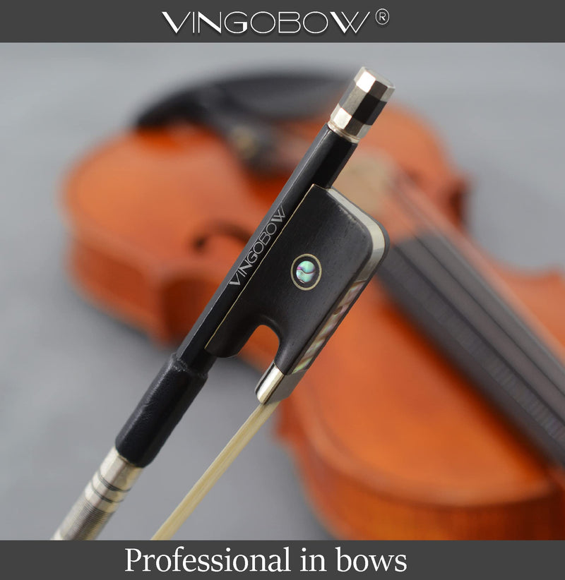 Grid Carbon Fiber Viola Bow Full 4/4 Size for Professional Player Parisian Eyes Ebony Frog Well Balanced Light Weight Natural Horse Hair Great Bounce Warm Sweet Tone