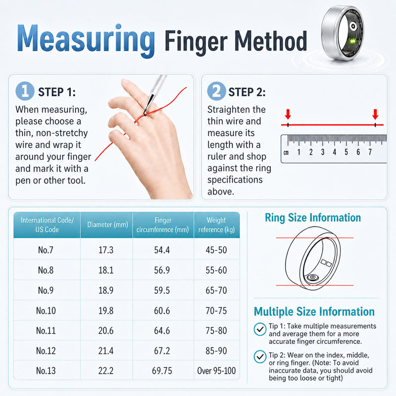 Smart Ring for Women & Men, IP68 Waterproof Fitness Tracker Ring with Heart Rate, Blood Oxygen & Sleep Monitor, Health Tracker Ring Compatible with iOS & Android, No Subscription Fee #7