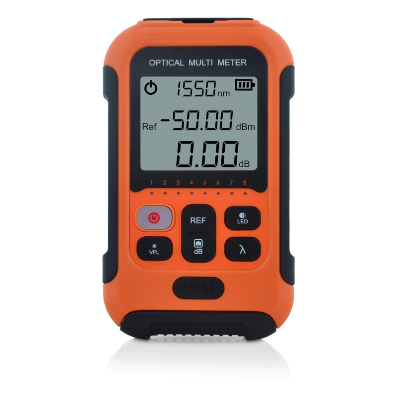 SKYSHL 800~1700nm -50~+26dBm Optical Power Meter and 650nm 30km VFL FTTH Optical Fiber Power Meter with 2.5 mm Universal Plug and FC/UPC-LC/UPC Adapter-SS103PVC12 SS103PVC12(800~1700nm -50~+26dBm)