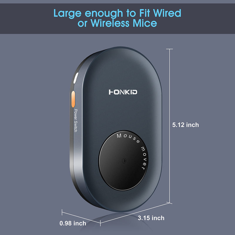 HONKID Undetectable Mouse Mover Jiggler with ON/Off Switch and USB Port Drive-Free,Simulate Physical Automatically Mouse Movement,Prevent Computer Laptop Inactive/Lockdown