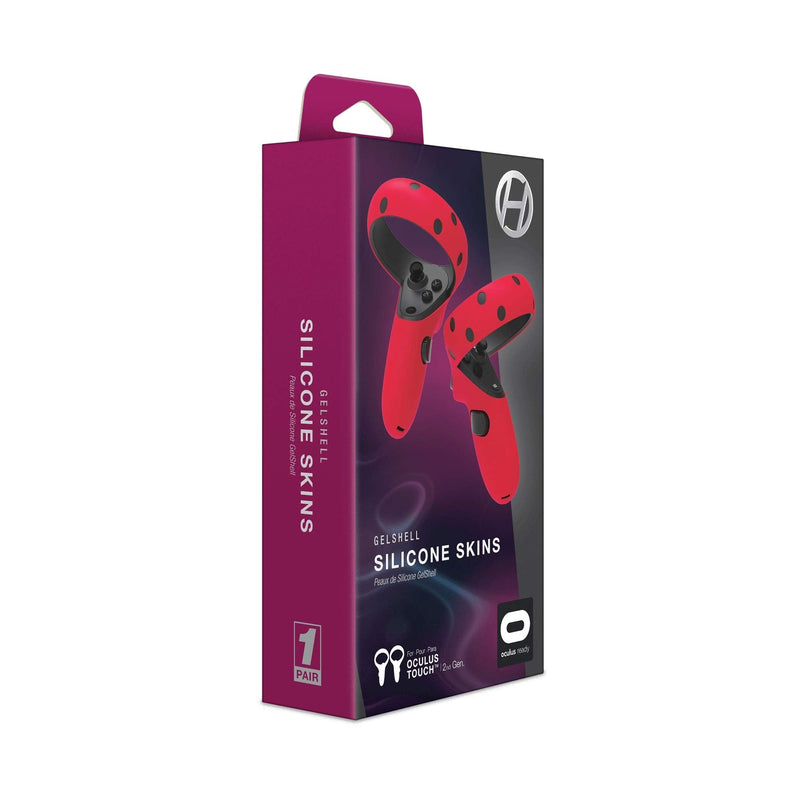 Hyperkin GelShell Silicone Skins for Oculus Touch Controllers - Officially Licensed By Oculus (2Nd Gen.) (1 Pair) (Red) - PC