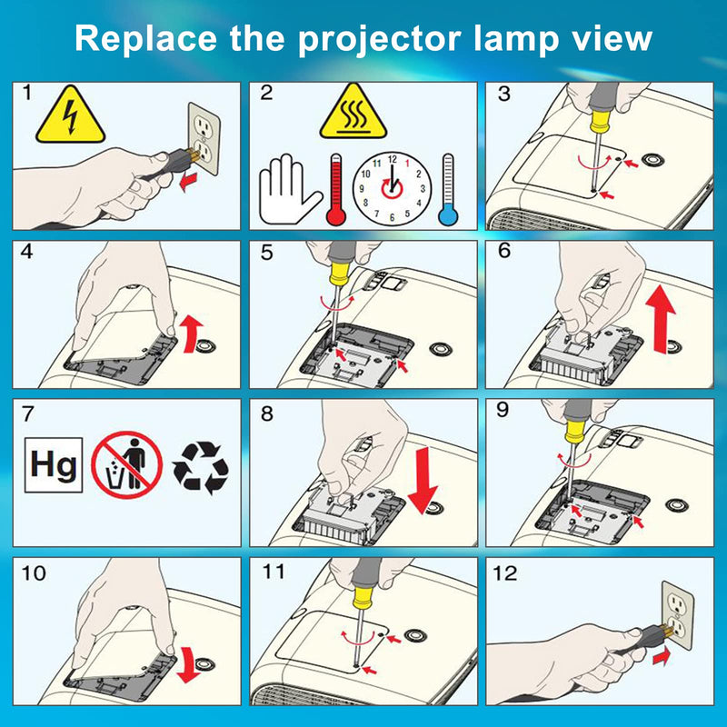 YOSUN Replacement lamp for epson-elplp49-v13h010l49 Powerlite Home Cinema 8350 8345 8500ub 8700ub 8100 6100 6500ub Replacement Projector lamp Bulb, with Housing ELP49