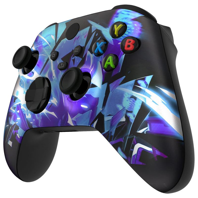 eXtremeRate Replacement Shell for Xbox Series X|S Controller - Unleash Your Style - Dark Hour Breaking Custom Acessories Skin Front Housing Cover for Xbox Core Controller Wireless[Control without]