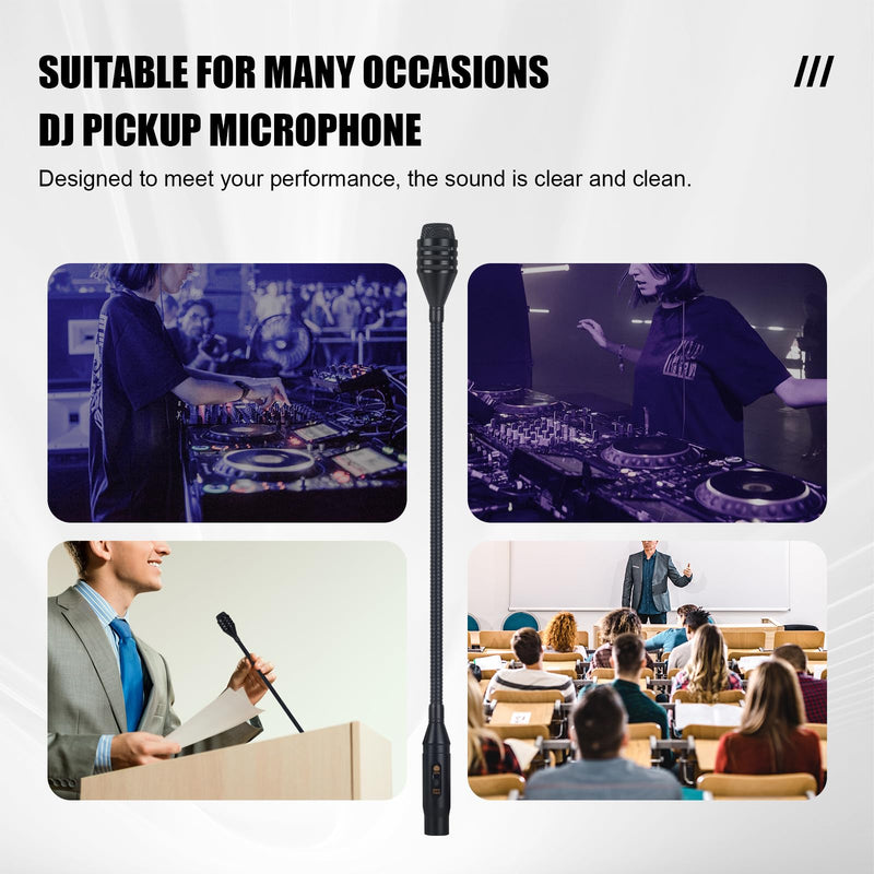 D2 Flexible Professional Dynamic bob Barker Microphone with switchgear for Video Conference, Singing, Karaoke DJ Mixer Dedicated Disc KTV Bar Gooseneck DJ Mic,3-pin XLR