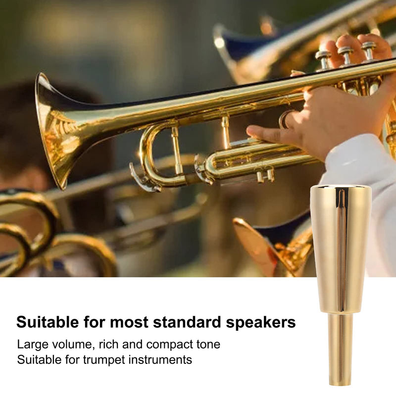 Trumpet Mouthpiece, Heavy Duty Cone Metal Wind Musical Instrument Parts Performance Accessories (Gold)
