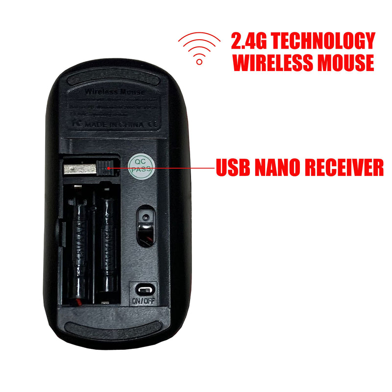 2.4G Wireless Mouse with Cute Pattern Design for All Laptops and Desktops with Nano Receiver - Easter Chicken Flowers