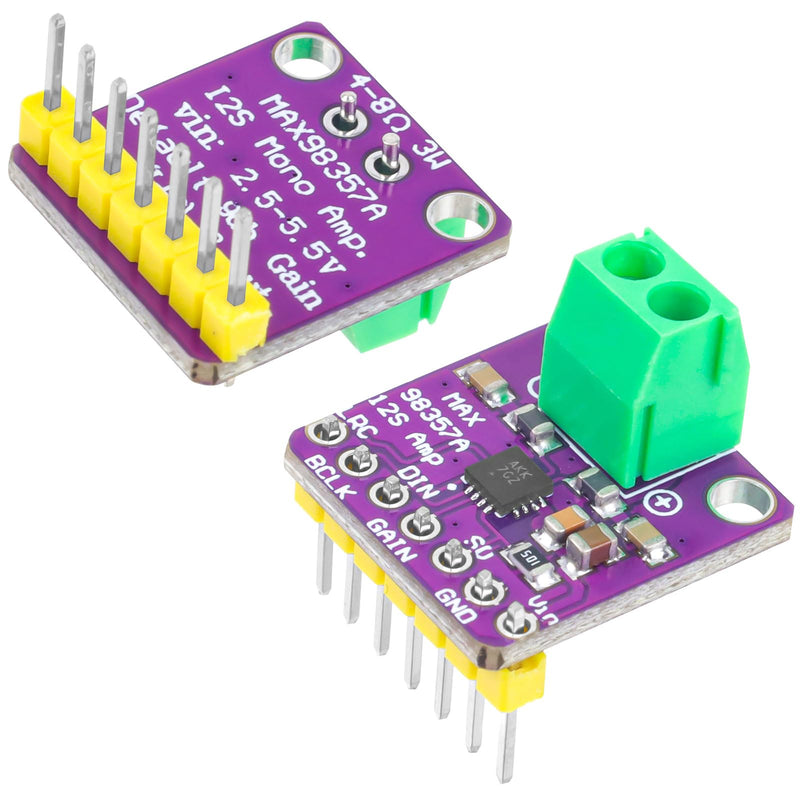 5Pcs MAX98357 Audio Power Amplifier Module I2S DAC Class D Audio Board with Du Pont Wire for Raspberry Pi Arduino ESP32 5