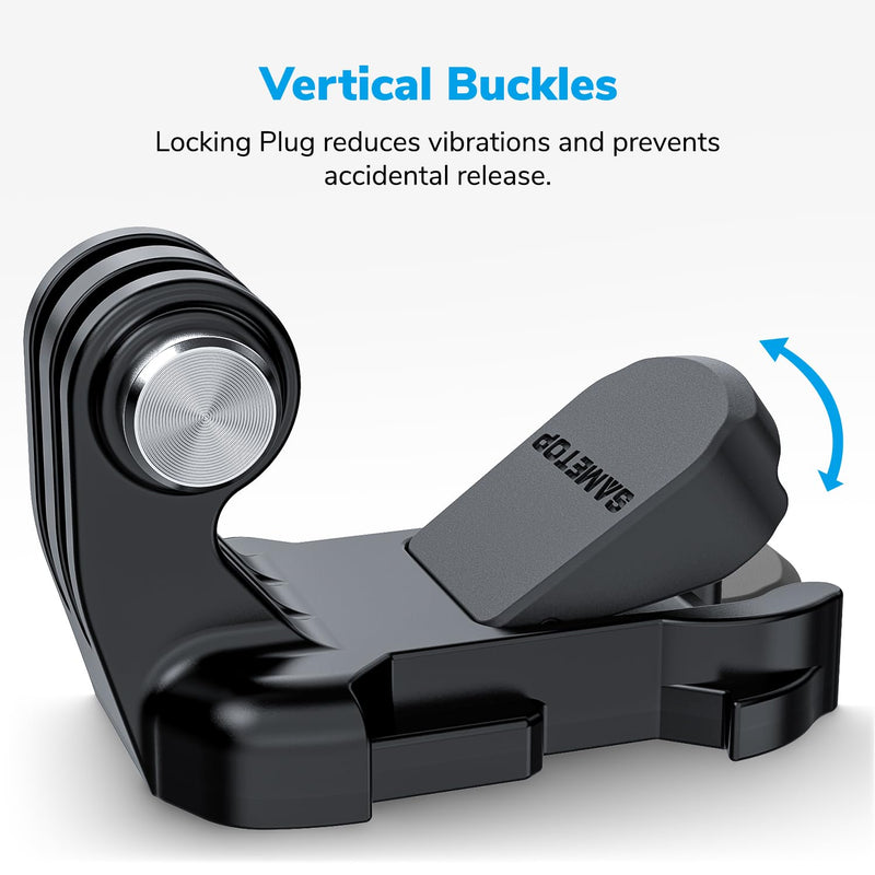 Sametop Helmet Sticky Mounts Adhesive Buckle Mount Screw Accessory Kit Compatible with GoPro Hero 12 11 10 Max 9 8 7 6 5 Session DJI Osmo Insta360 AKASO Action Cameras (12 in 1)