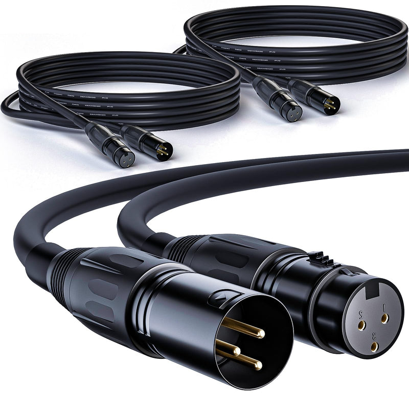 [AUSTRALIA] - 3-pin XLR Microphone Cable Male to Female, OFC (Oxygen Free Copper) Wire，XLR Cable Suitable for Mic Mixer, Speaker Systems, Radio Station and More。 XLR-FM-B (50 Feet, 1 Pack) 50 Feet 