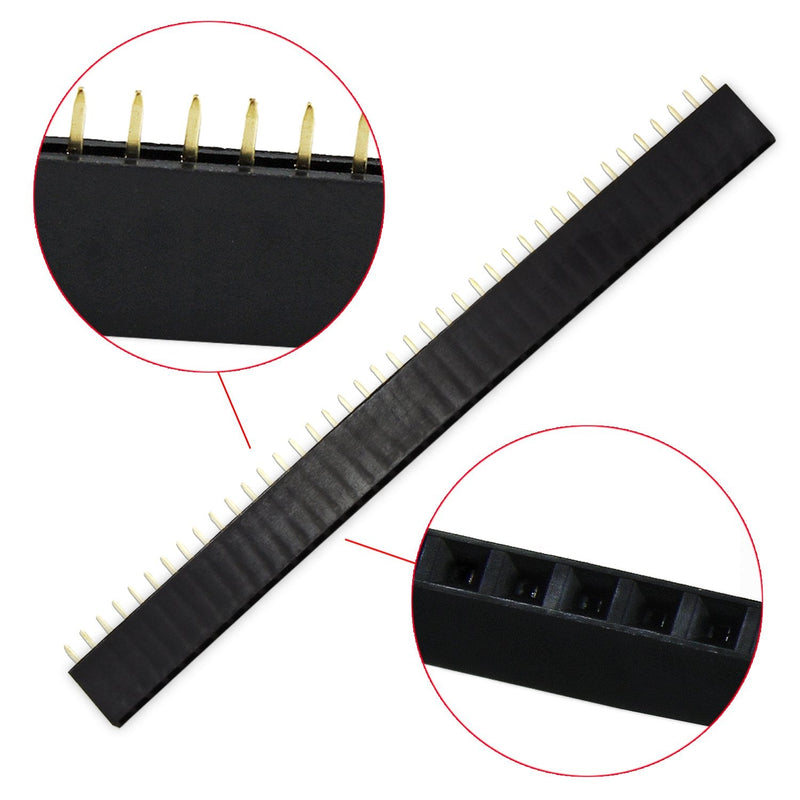 Aussel Pack of 60 Way PCB Board 40 Pin Male Female and Right Angle Header Connector (PIN-3 60 Pieces)