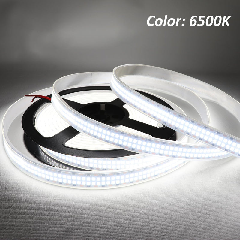 [AUSTRALIA] - LEDENET LED Strip Lights Cold White 6500K 16.4ft/5M Double Row 2835 SMD 2400LEDs DC 24V Daylight Bright Dimmable Flexible LED Tape Light Waterproof IP67 Outdoor Lighting(No Adapter and Dimmer) 