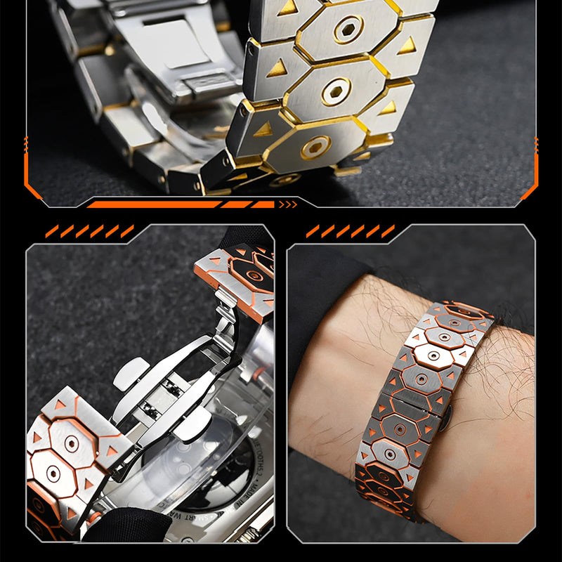 Metal Band Compatible with Apple Watch Band for Men 49mm 45mm 44mm 42mm 41mm 40mm 38mm, Octagonal Structure Titan Stainless Steel Strap for iWatch Bands Ultra 2, SE, Series 9 8 7 6 5 4 3 2 1 38/40/41/42mm Silver