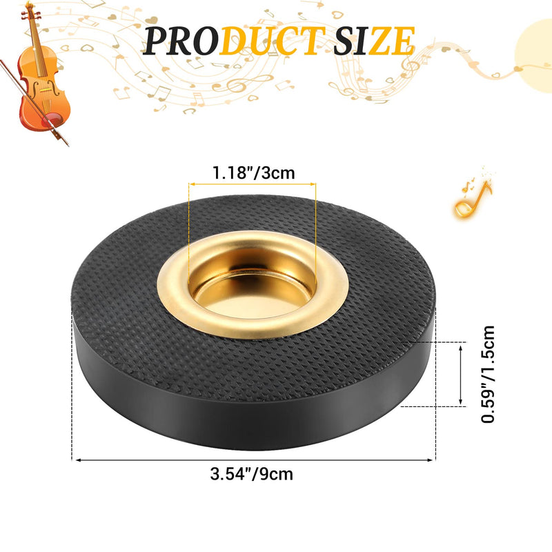 Facmogu Rock Stop for Cello, Cello Endpin Rest for Floor Protector String Instrument Accessory, Rock Stop Endpin Stand Holder with Reinforced Brass Cup & Hard Rubber Mat Anti-Slip Base